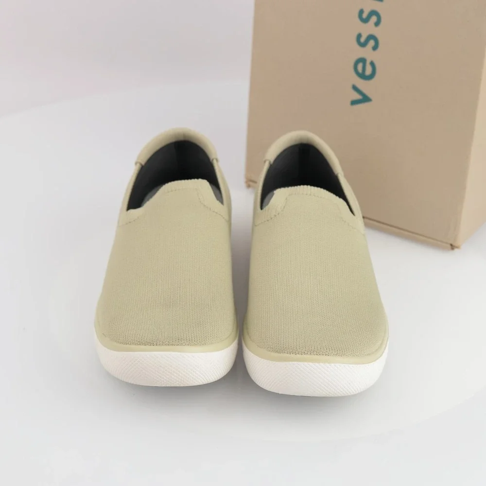 Vessi Womens Boardwalk Slip-On Sneakers Size 7 Waterproof Sage Green Flat Shoes